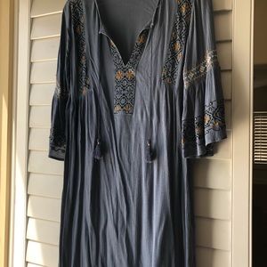 Lucky brand cotton gauze embroider dress S EUC